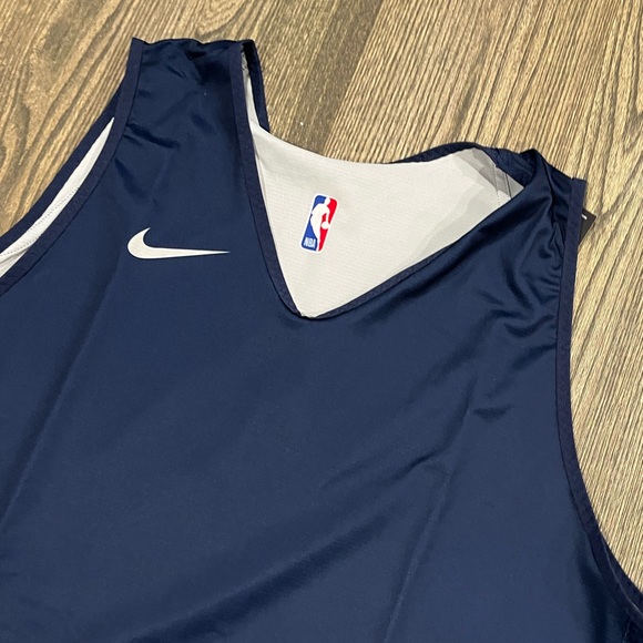 NWT Nike NBA Team Player Issue Basketball Jersey Vest Reversible Navy Blue XXL - Picture 3 of 6